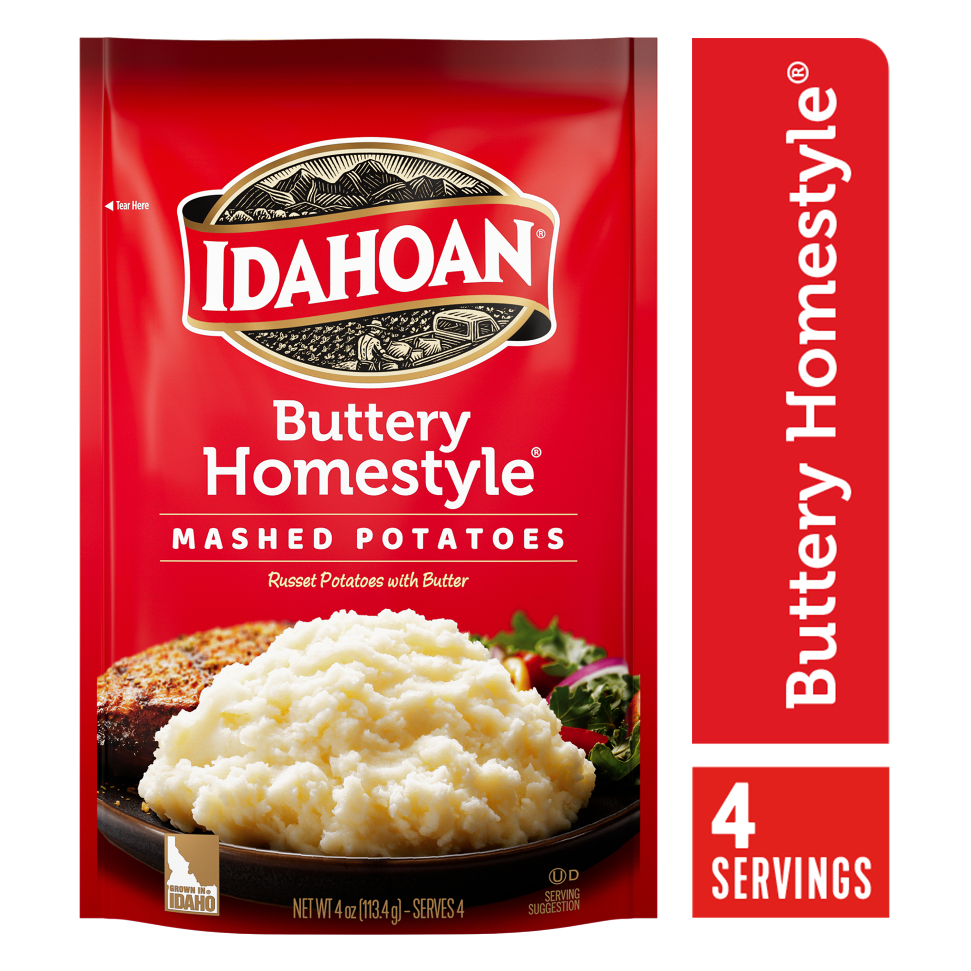 Idahoan Buttery Homestyle Mashed Potatoes, oz Pouch Giant