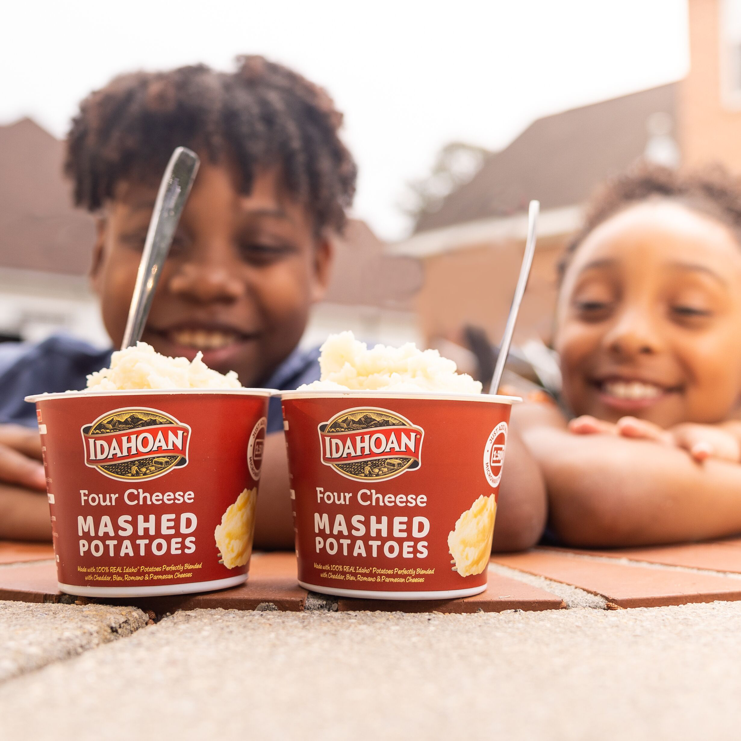 Idahoan Four Cheese Mashed Potatoes Cup, 1.5 oz (Pack of 4