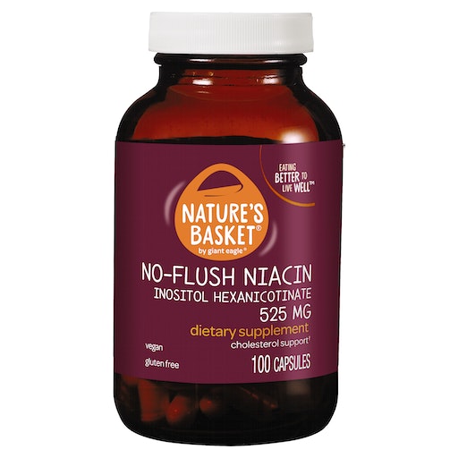 Nature's Basket No-Flush Niacin 525 Mg, 100 Capsules | Giant Eagle