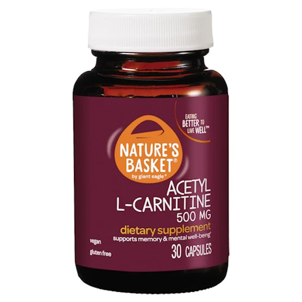 Nature's Basket Acetyl L-Carnitine 500 Mg, 30 Capsules Nature's Basket Acetyl L-Carnitine 500 Mg, 30 Capsules