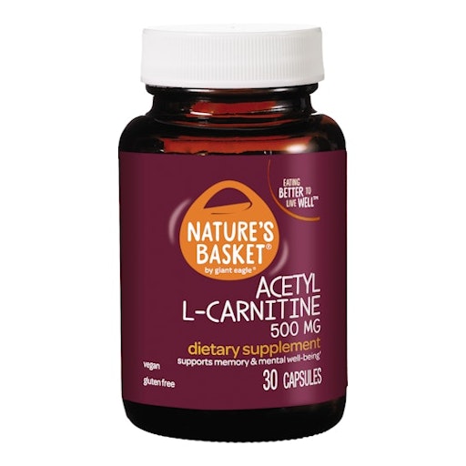 Nature's Basket Acetyl L-Carnitine 500 Mg, 30 Capsules | Giant Eagle | Because It Matters | Grocery Store & Pharmacy Nature's Basket Acetyl L-Carnitine 500 Mg, 30 Capsules | Giant Eagle | Because It Matters | Grocery Store & Pharmacy