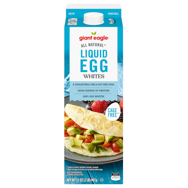 Giant Eagle Liquid Egg Whites, All Natural | Giant Eagle | Because It Matters | Grocery Store & Pharmacy Giant Eagle Liquid Egg Whites, All Natural | Giant Eagle | Because It Matters | Grocery Store & Pharmacy