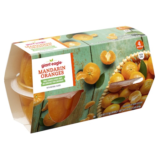 Giant Eagle Mandarin Oranges, In Juice, 4 Count | Giant Eagle