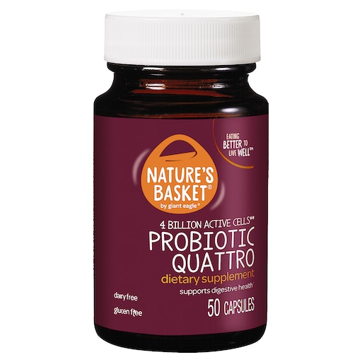Nature's Basket Probiotic Quattro, 50 Capsules | Giant Eagle