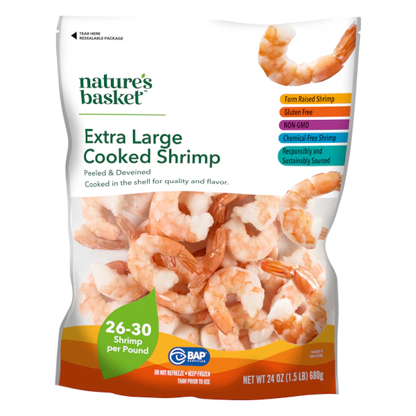 Meal ideas and using stored cooked shrimp