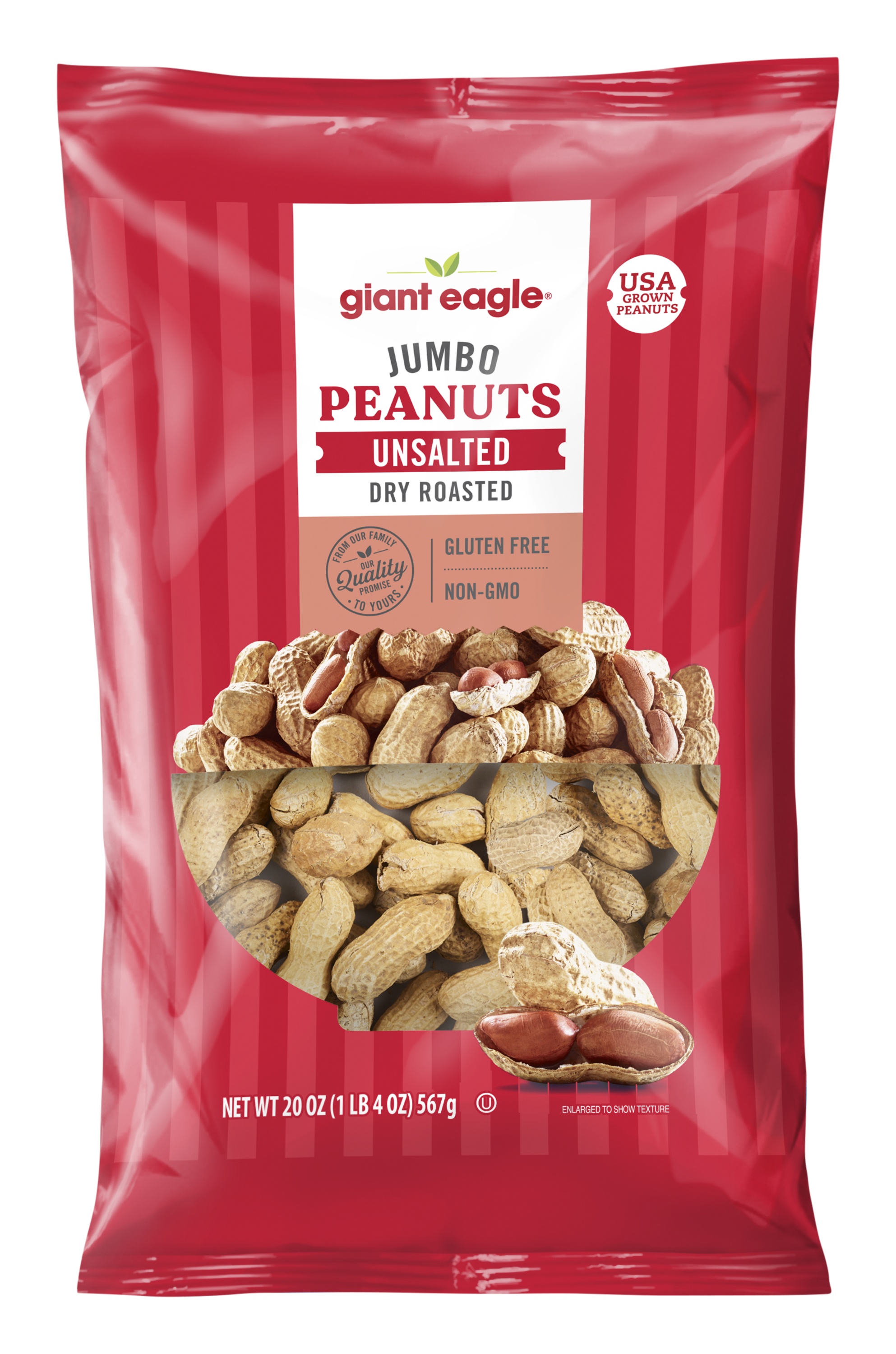 Jumbo Dry Roasted Peanuts, Unsalted Giant Eagle Because It