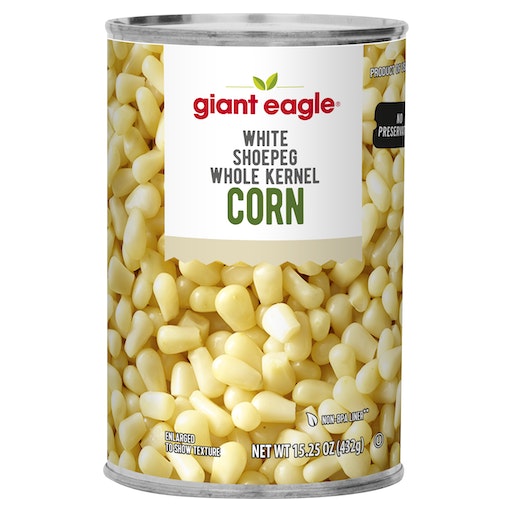 Giant Eagle Corn, White Shoepeg, Whole Kernel | Giant Eagle