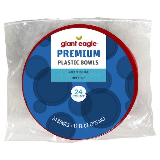 Giant Eagle Premium Plastic Bowls, 12 Ounce, 24 Count | Giant