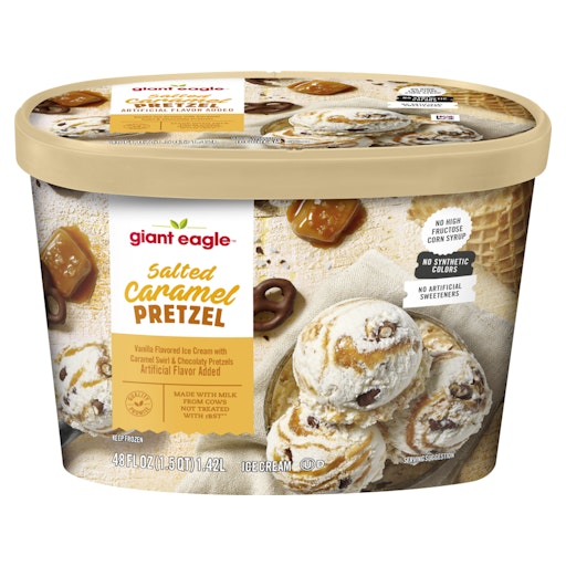 Giant Eagle Ice Cream, Salted Caramel Pretzel | Giant Eagle