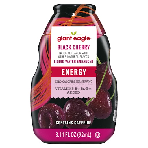 Giant Eagle Liquid Water Enhancer, Black Cherry, Energy | Giant