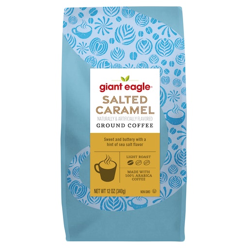 Giant Eagle Ground Coffee, Salted Caramel, Light Roast | Giant