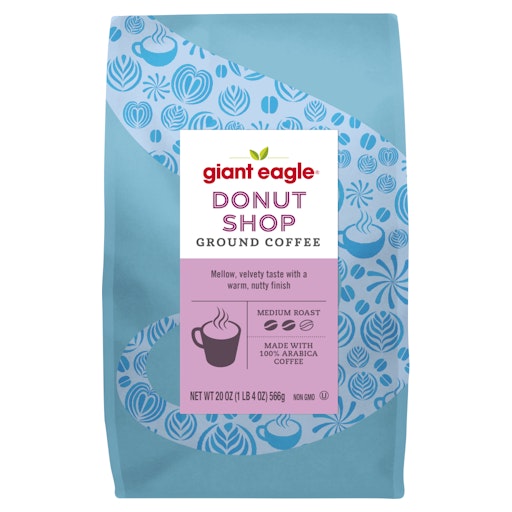 Giant Eagle Ground Coffee, Donut Shop, Medium Roast
