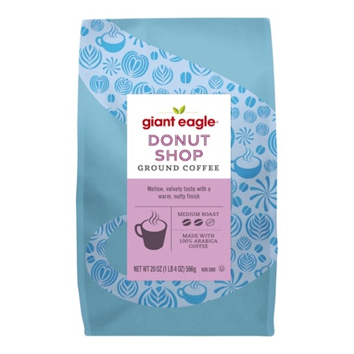 Giant Eagle Ground Coffee, Donut Shop, Medium Roast
