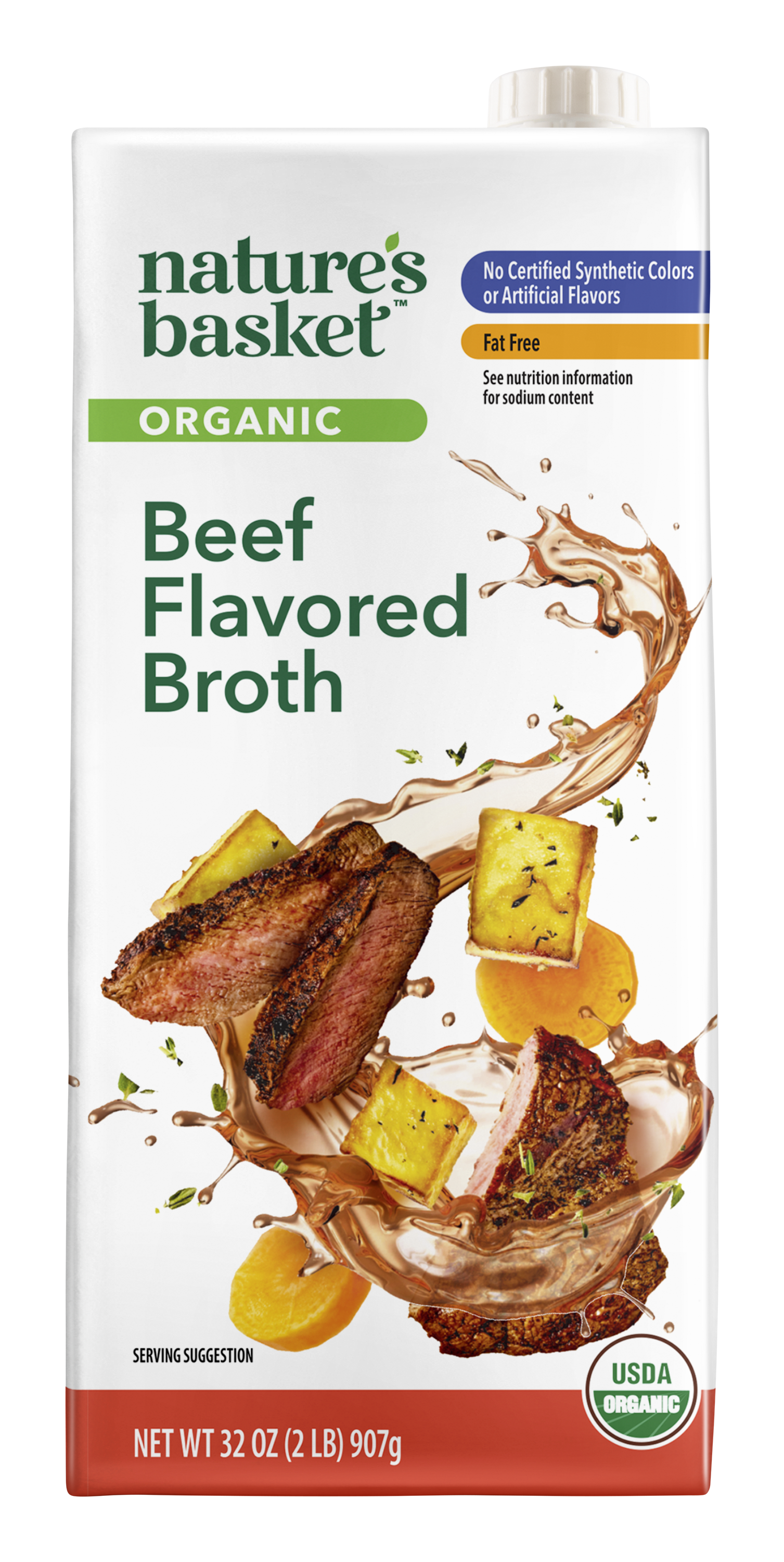 Nature's Basket Chicken Broth, Low Sodium, Organic | Giant Eagle
