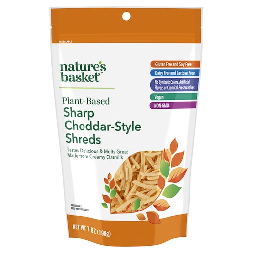 Nature's Basket Plant-Based Sharp Cheddar-Style Shreds | Giant