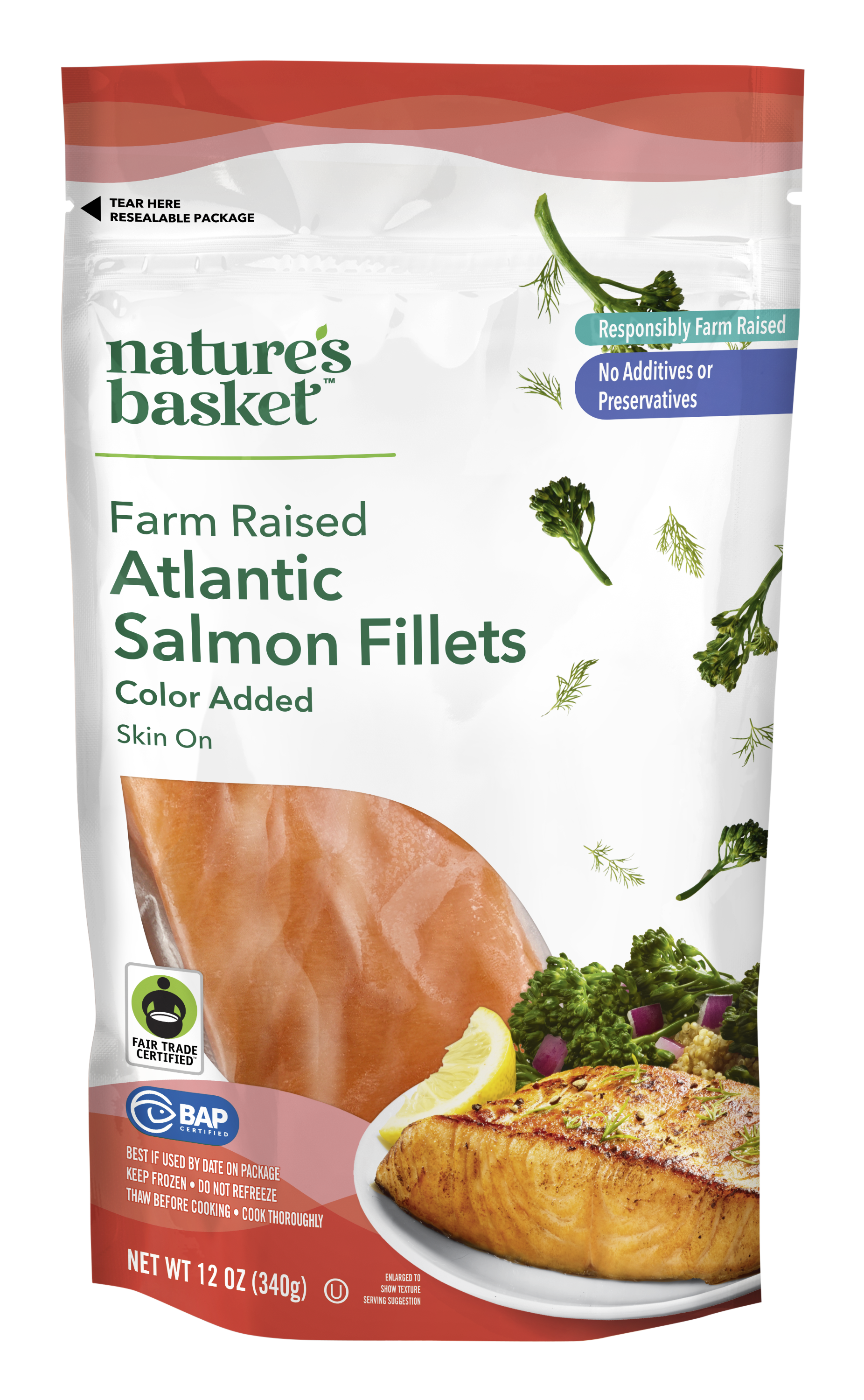 Nature's Basket Atlantic Salmon Fillets, Farmed Raised | Giant