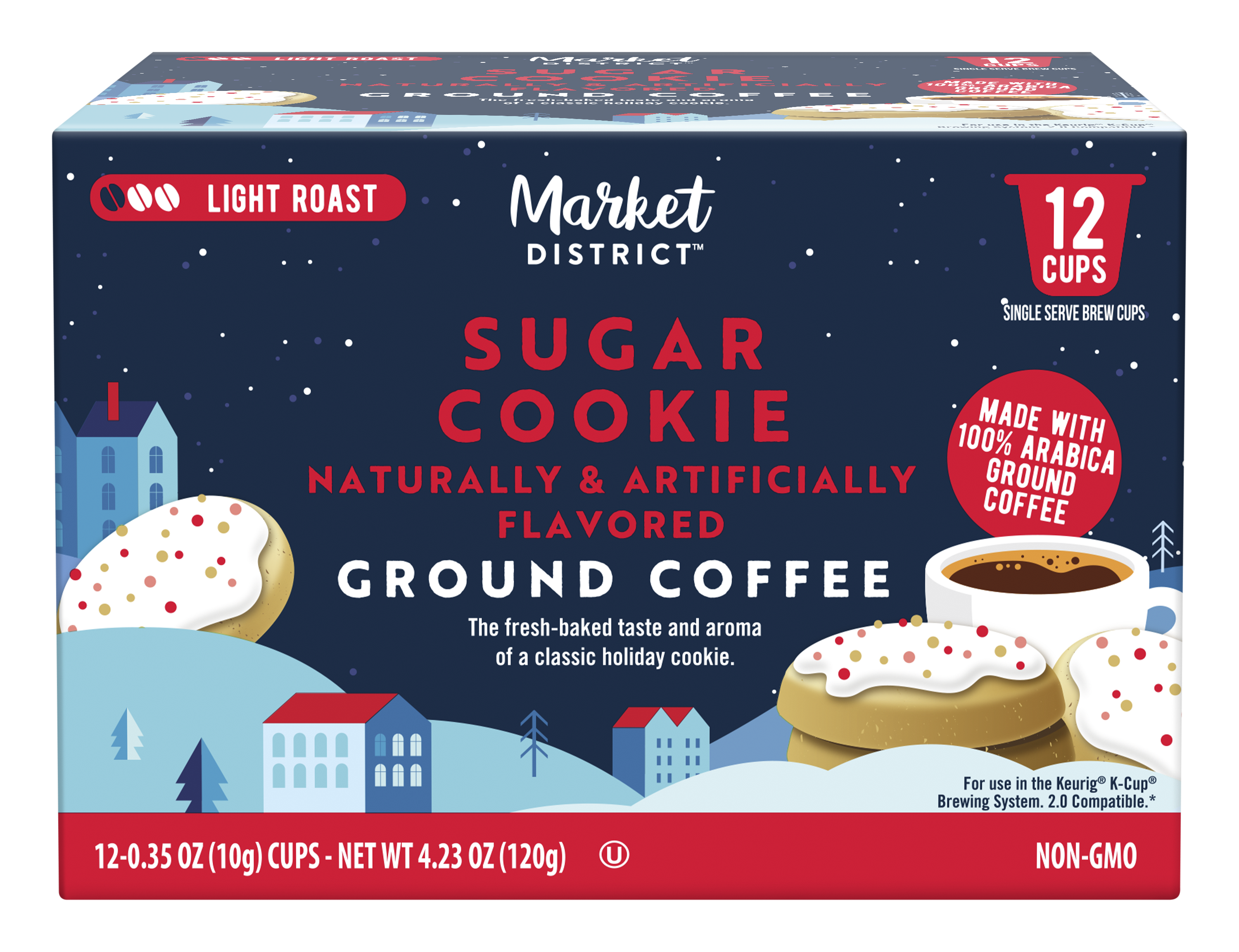 Market District Single Serve Brew Cups, Sugar Cookie, Light Roast