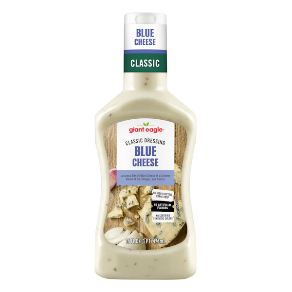 blue cheese dressing store bought Kraft Dressing, 1 Bottle, for Salads and Dipping, Chunky Blue Cheese, No High-Fructose Corn Syrup, No Artificial Flavors, 16 oz