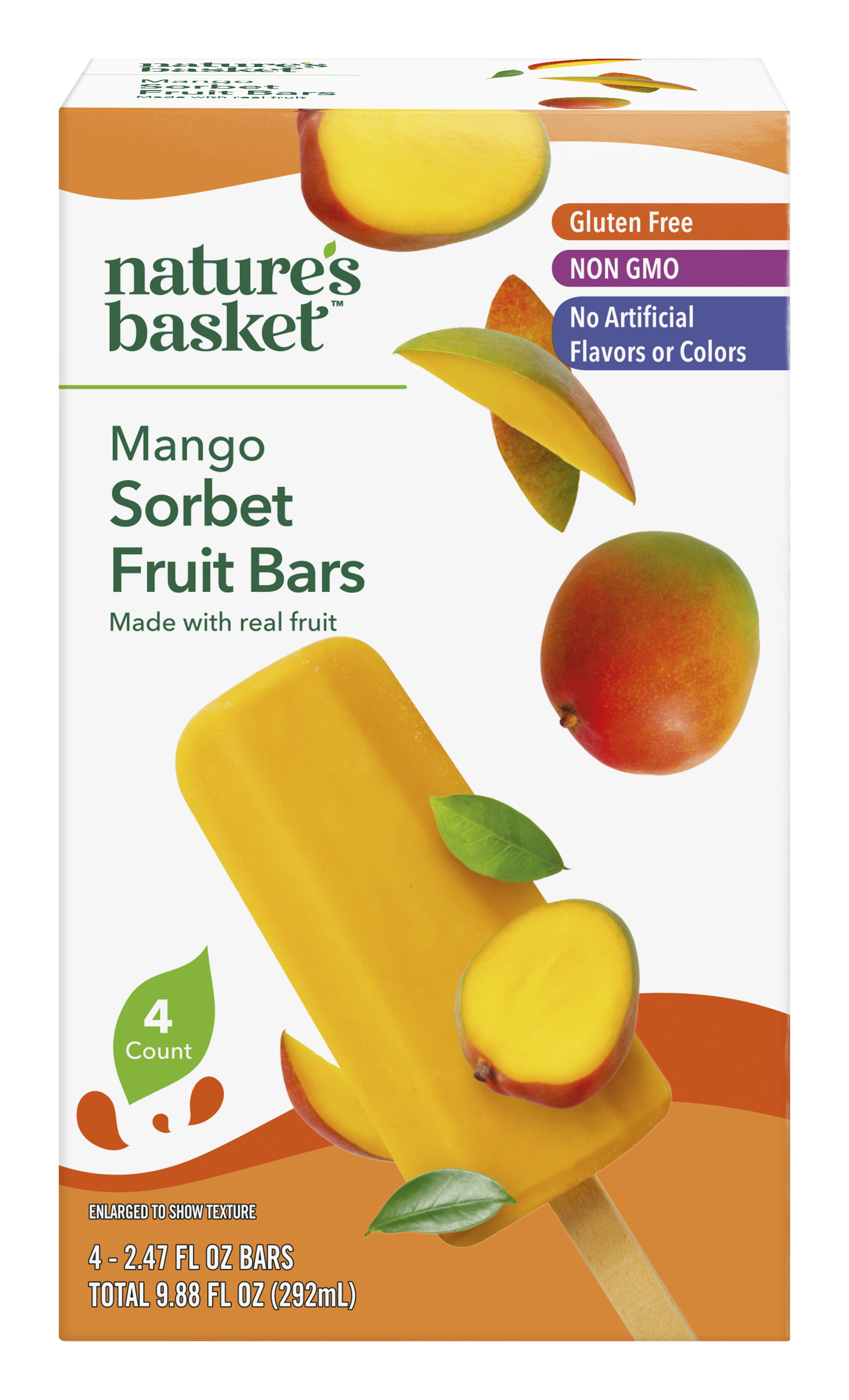 Nature's Basket Sorbet Fruit Bar, Mango | Giant Eagle