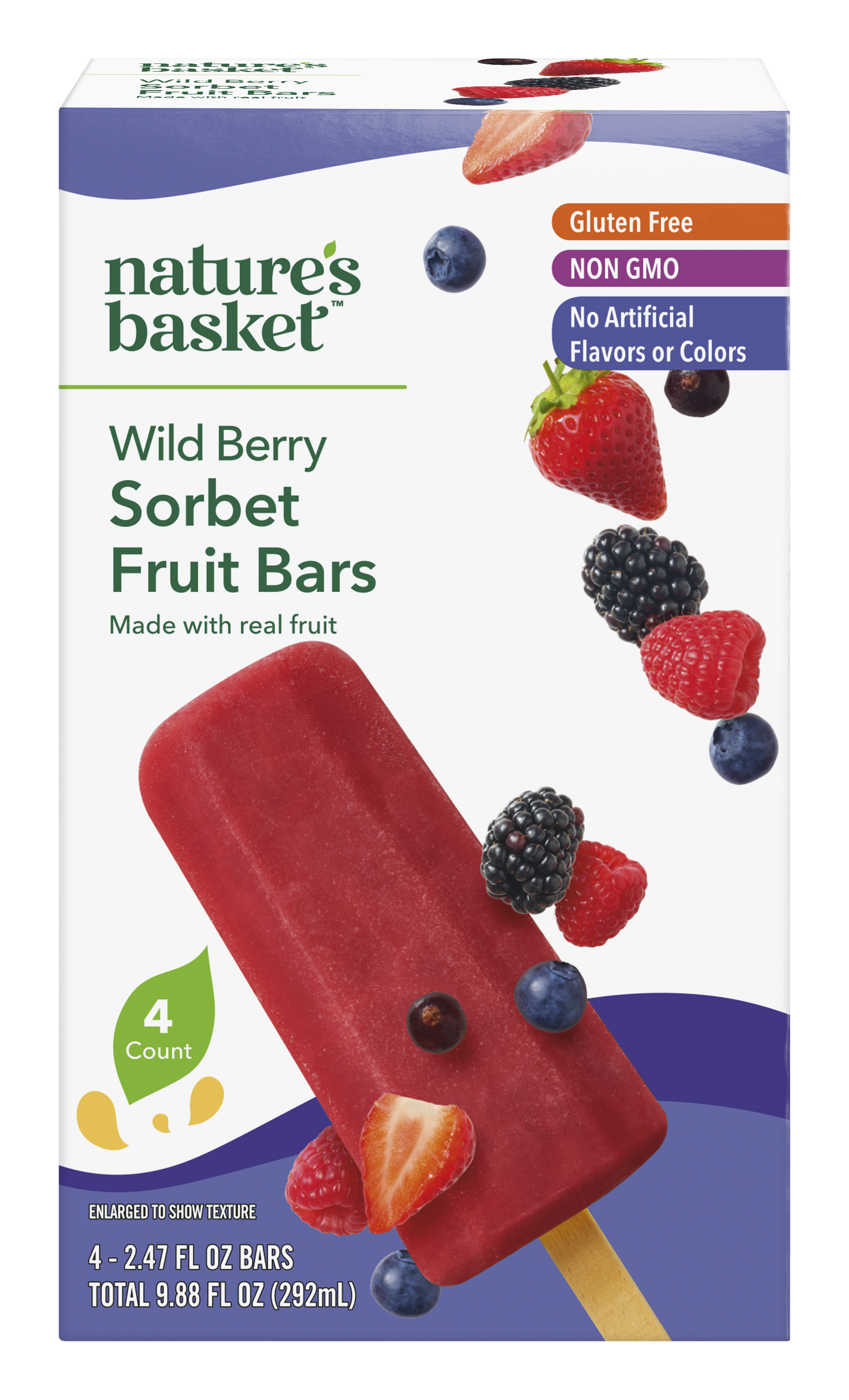 Nature's Basket Sorbet Fruit Bar, Wild Berry | Giant Eagle