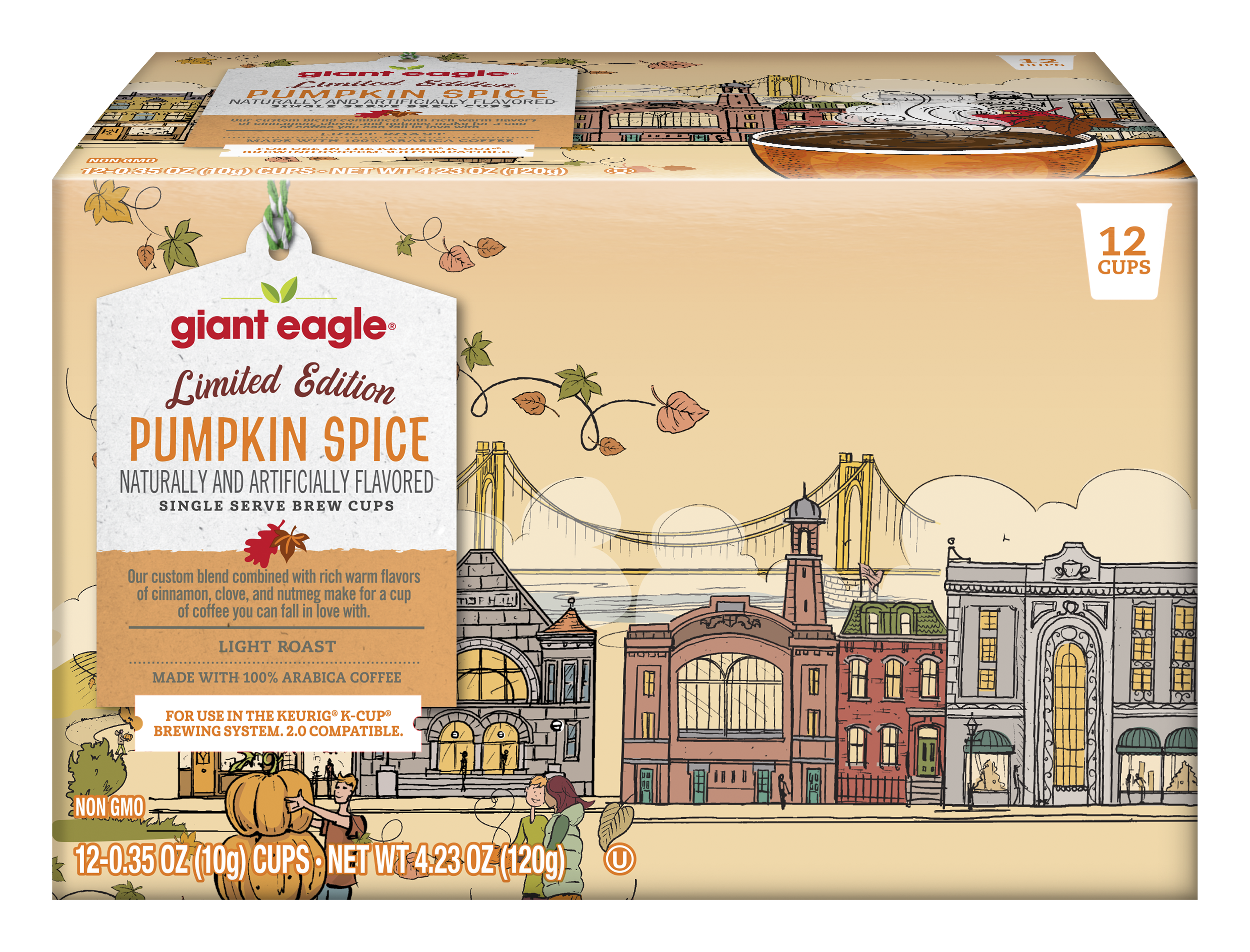 Giant Eagle Pumpkin Spice Brew Cups, 0.35 each, 12 cups | Giant