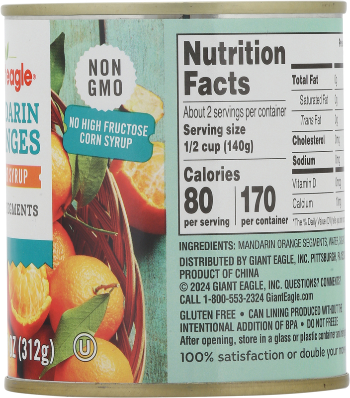 Giant Eagle Whole Segments Mandarin Oranges in Light Syrup | Giant
