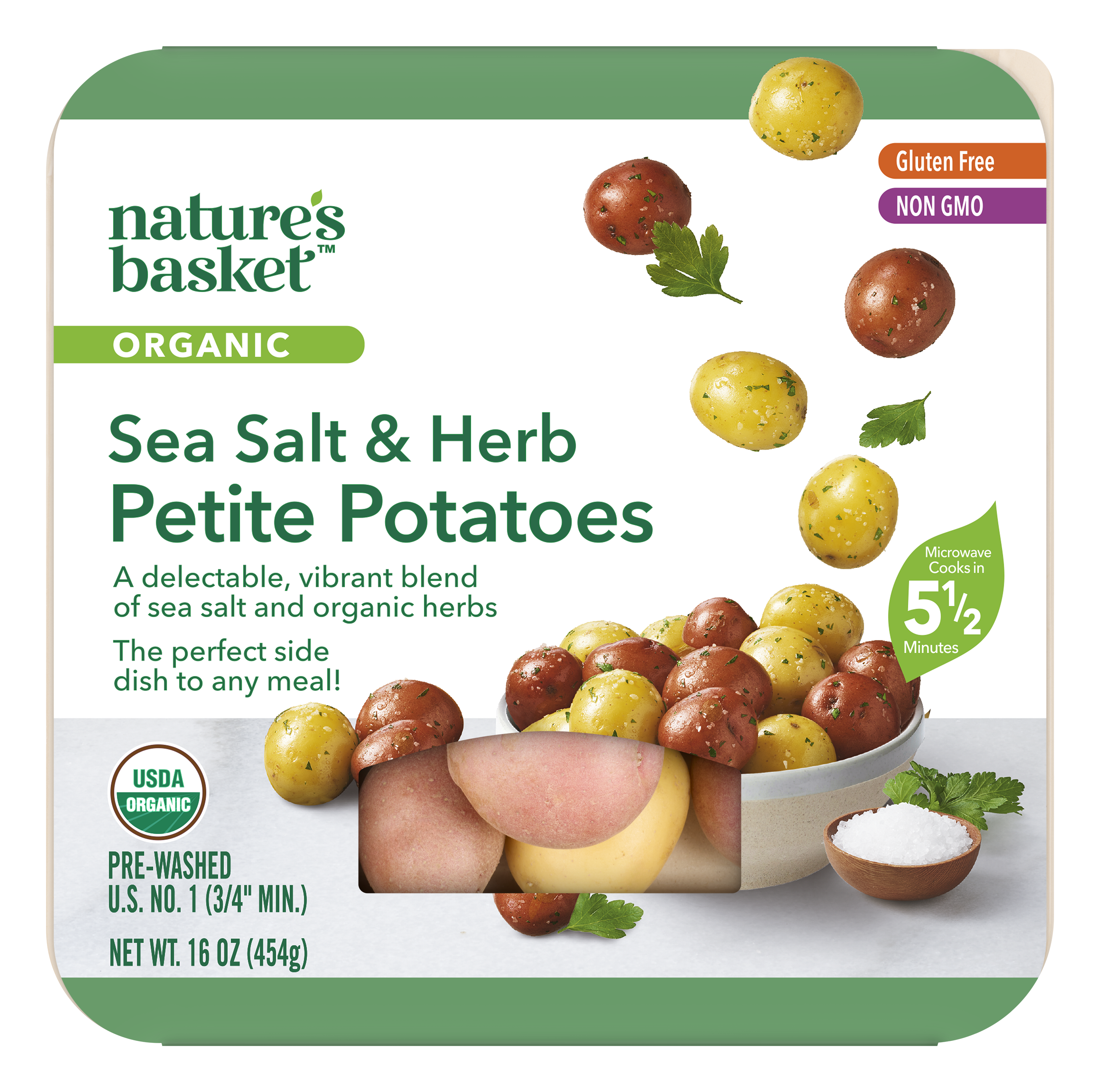 Potato　 赤 緑 銀　3点 Nature's Basket Organic Sea Salt & Herb Potato Tray | Giant Eagle
