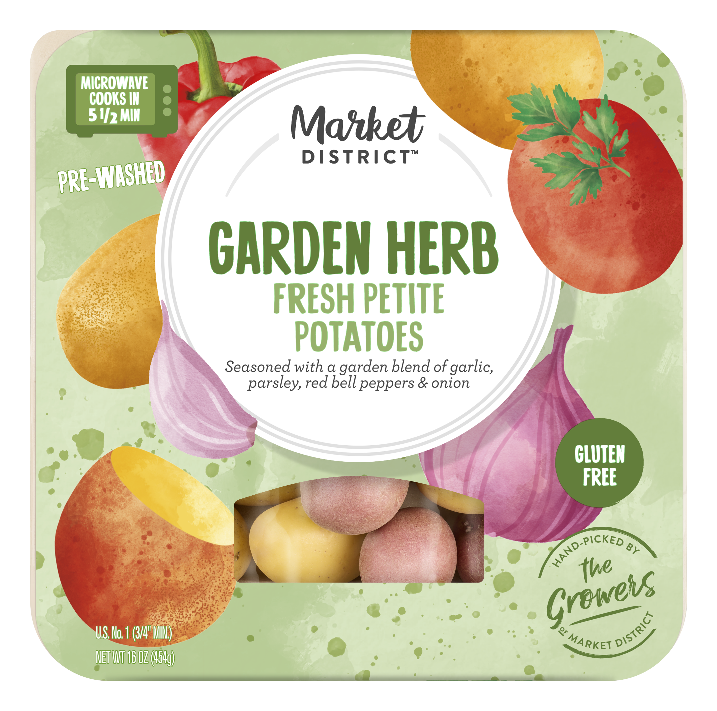 Potato　 赤 緑 銀　3点 Nature's Basket Organic Sea Salt & Herb Potato Tray | Giant Eagle