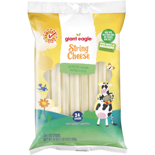 Giant Eagle String Cheese, Low- Moisture, Part-Skim Giant Eagle String Cheese, Low- Moisture, Part-Skim