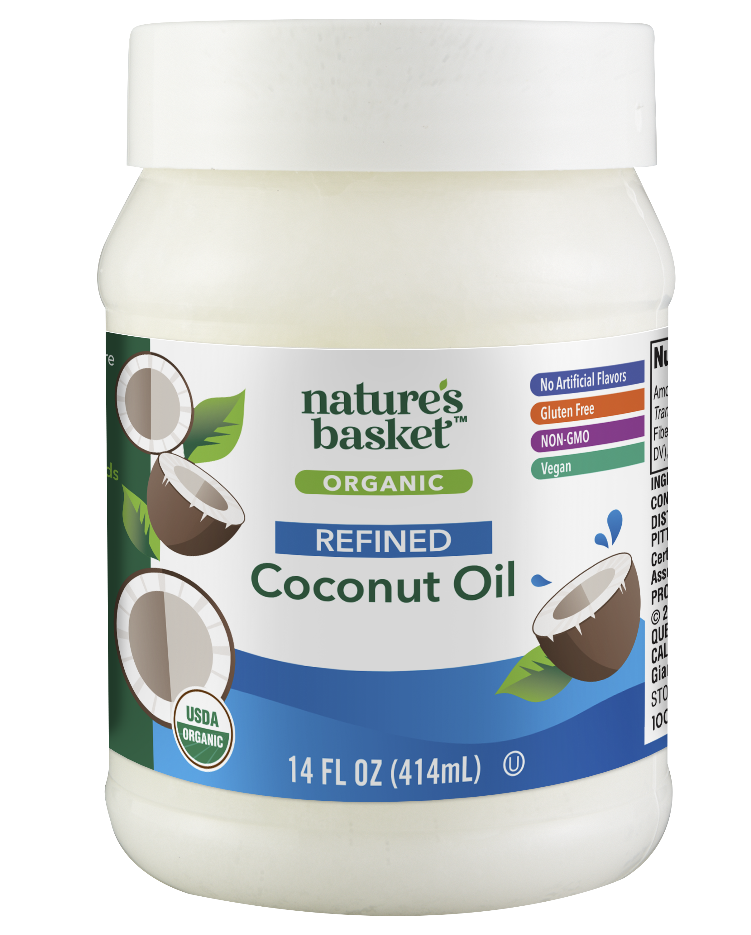Nature's Basket Coconut Oil, Refined, Organic | Giant Eagle