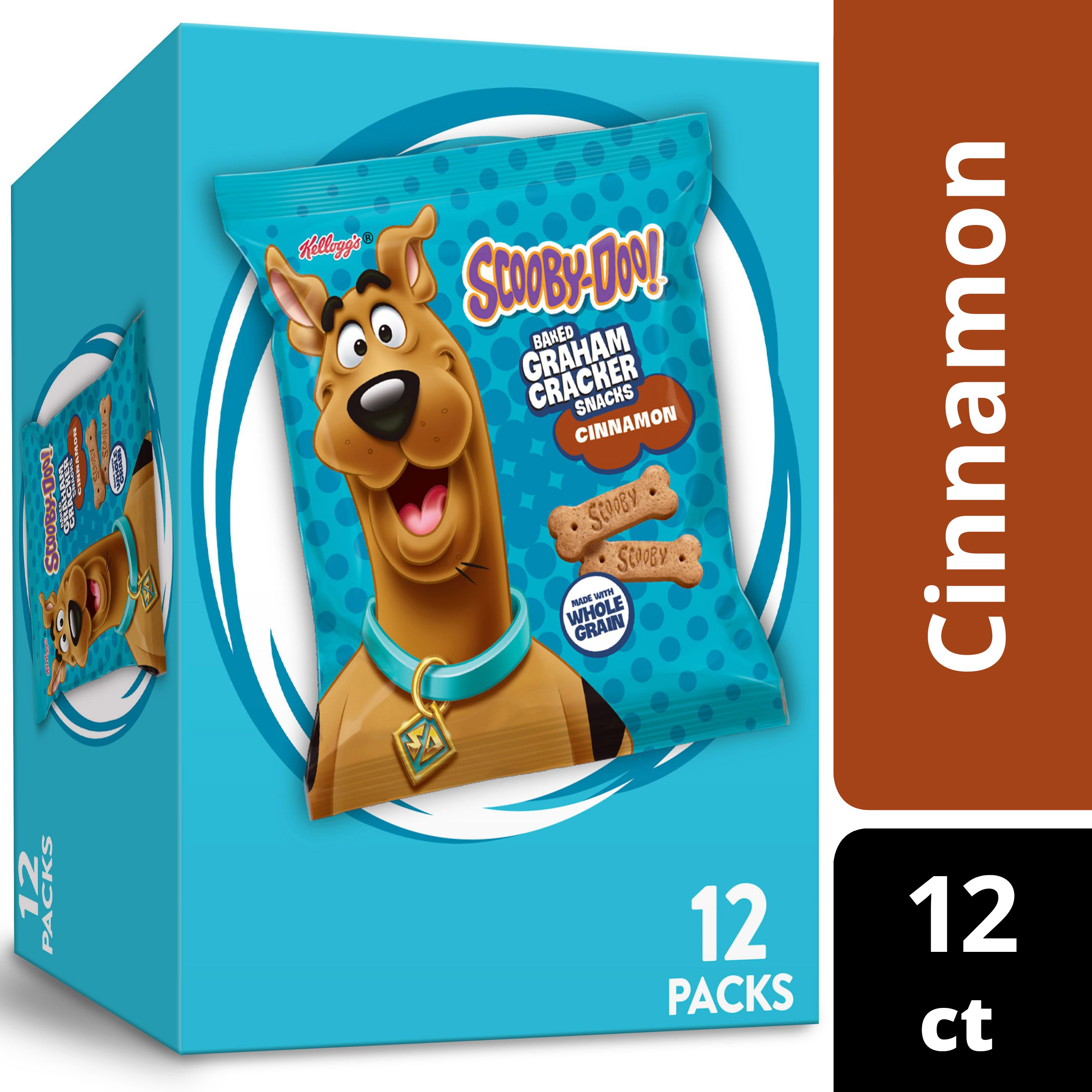 Kellogg's Baked Graham Cracker Sticks Cinnamon, Lunch Snacks, 12