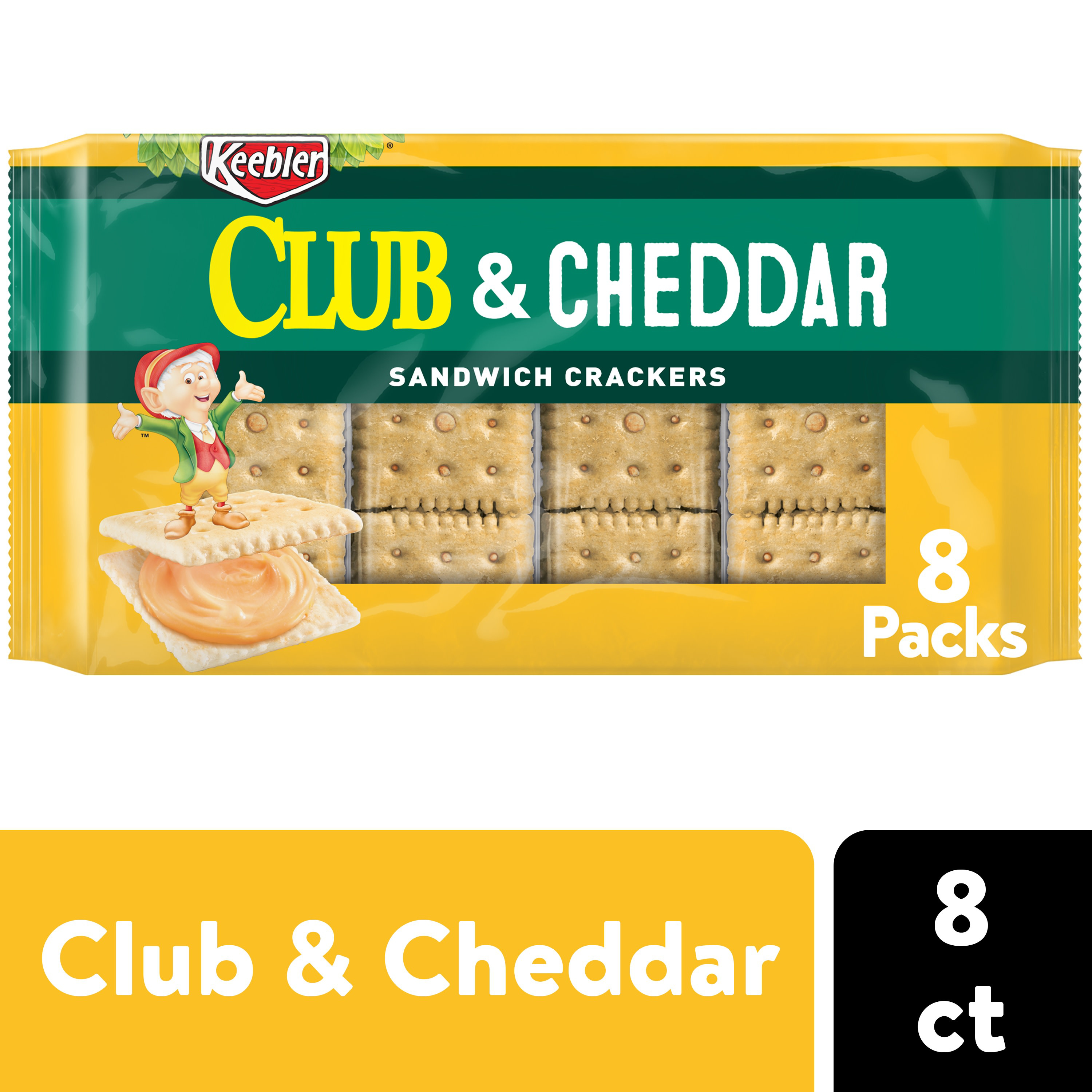 Keebler Sandwich Crackers Club and Cheddar, Single Serve