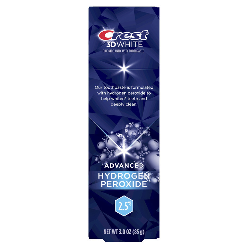 Crest 3D White Advanced Hydrogen Peroxide 2.5%, Teeth Whitening