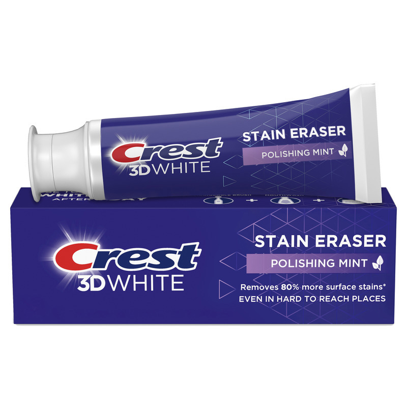 Crest 3D White Stain Eraser Toothpaste, Polishing Mint, 2.7 oz