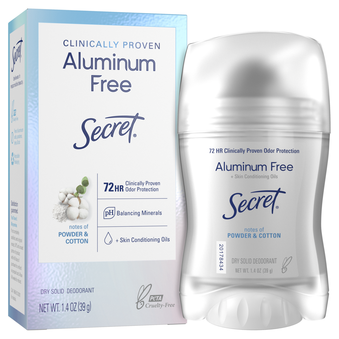 Secret Deodorant For Women, Clinically Proven Aluminum Free