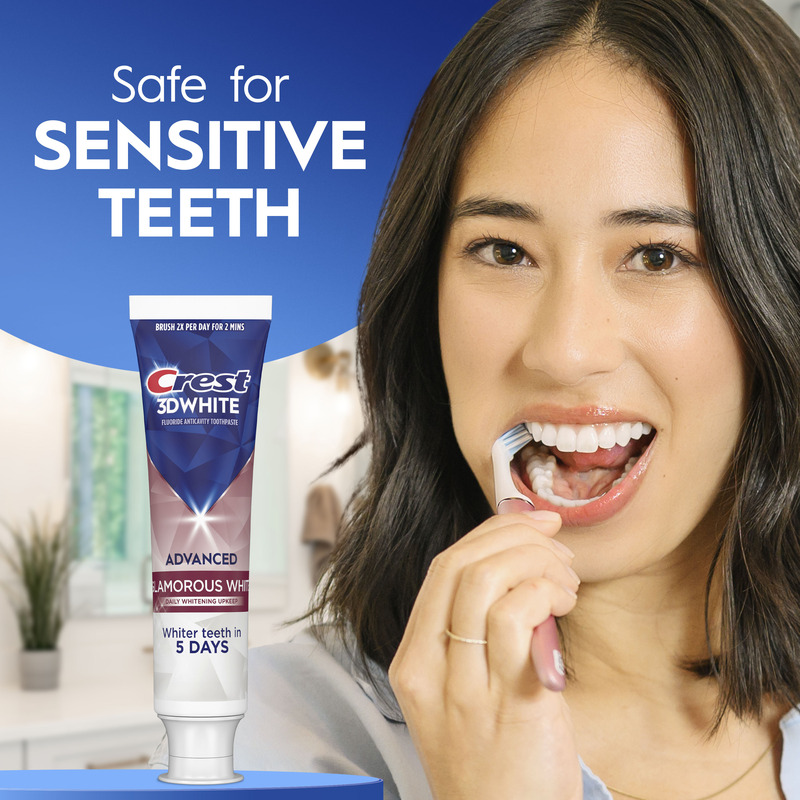 Crest 3DWhite Advanced Toothpaste, Glamorous White, 3.3 oz | Giant