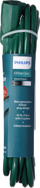 Philips Extension Cord, Indoor/Outdoor, Elite, 25 Feet | Giant