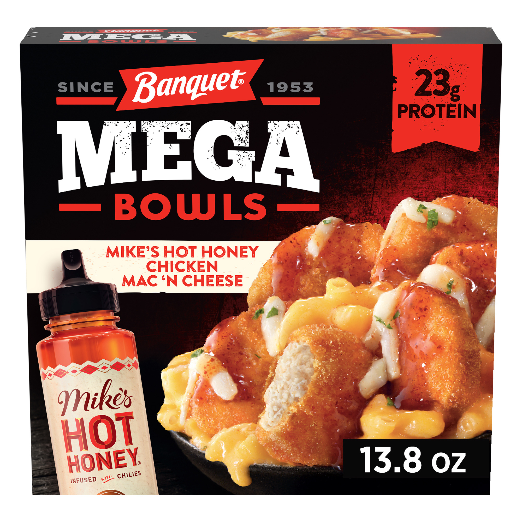 Banquet MEGA Bowls Mike's Hot Honey Chicken Mac 'n Cheese, Frozen