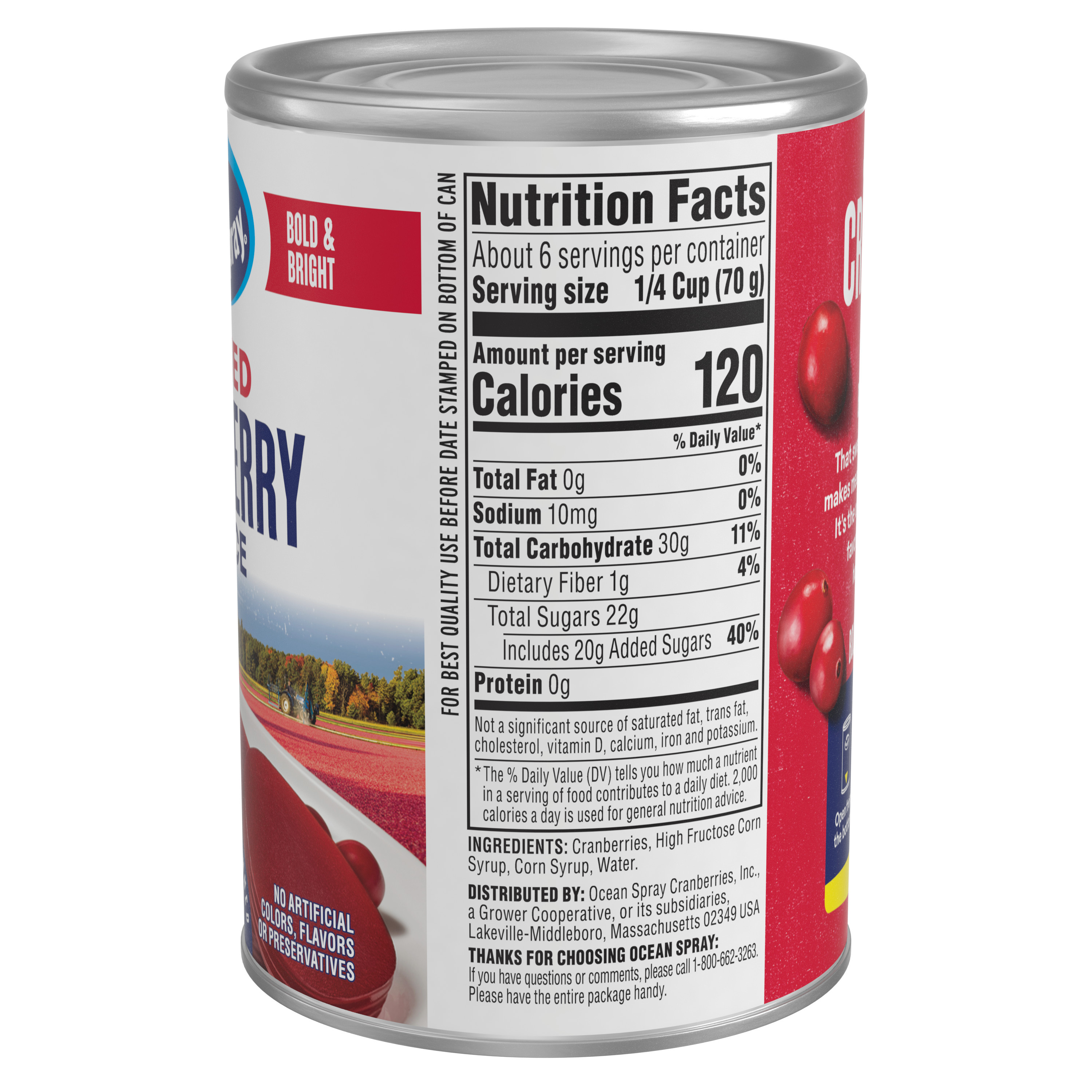 Ocean Spray® Jellied Cranberry Sauce, Canned Side Dish, 14 Oz Can