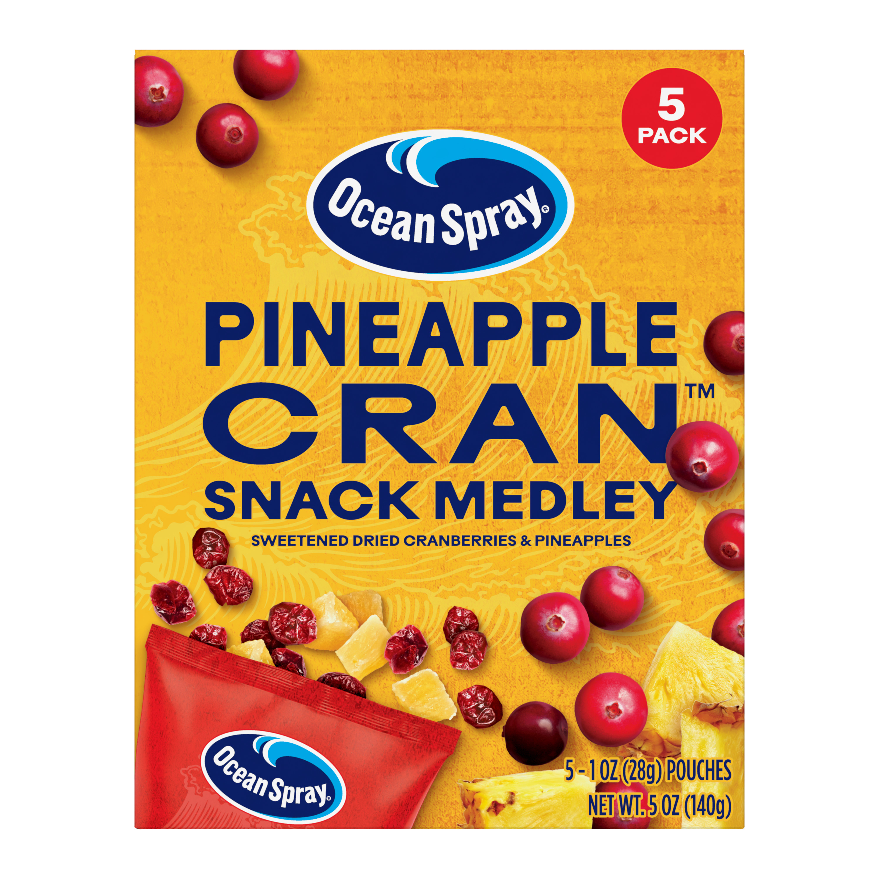 Ocean Spray® Pineapple Cran™ Snack Medley, Dried Fruit Snack, 1 oz