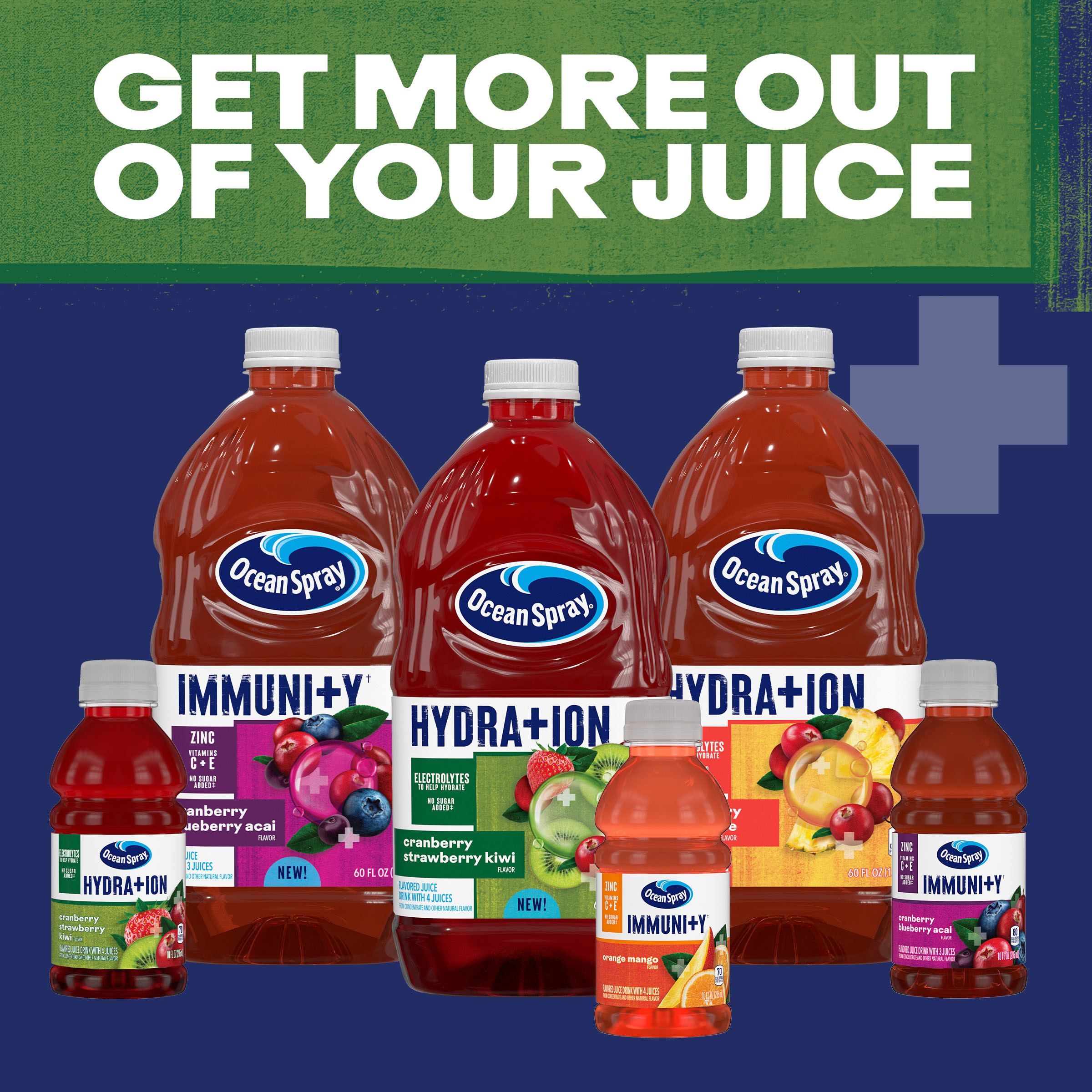Ocean Spray Juice Drink, Hydration, Cranberry Strawberry Kiwi