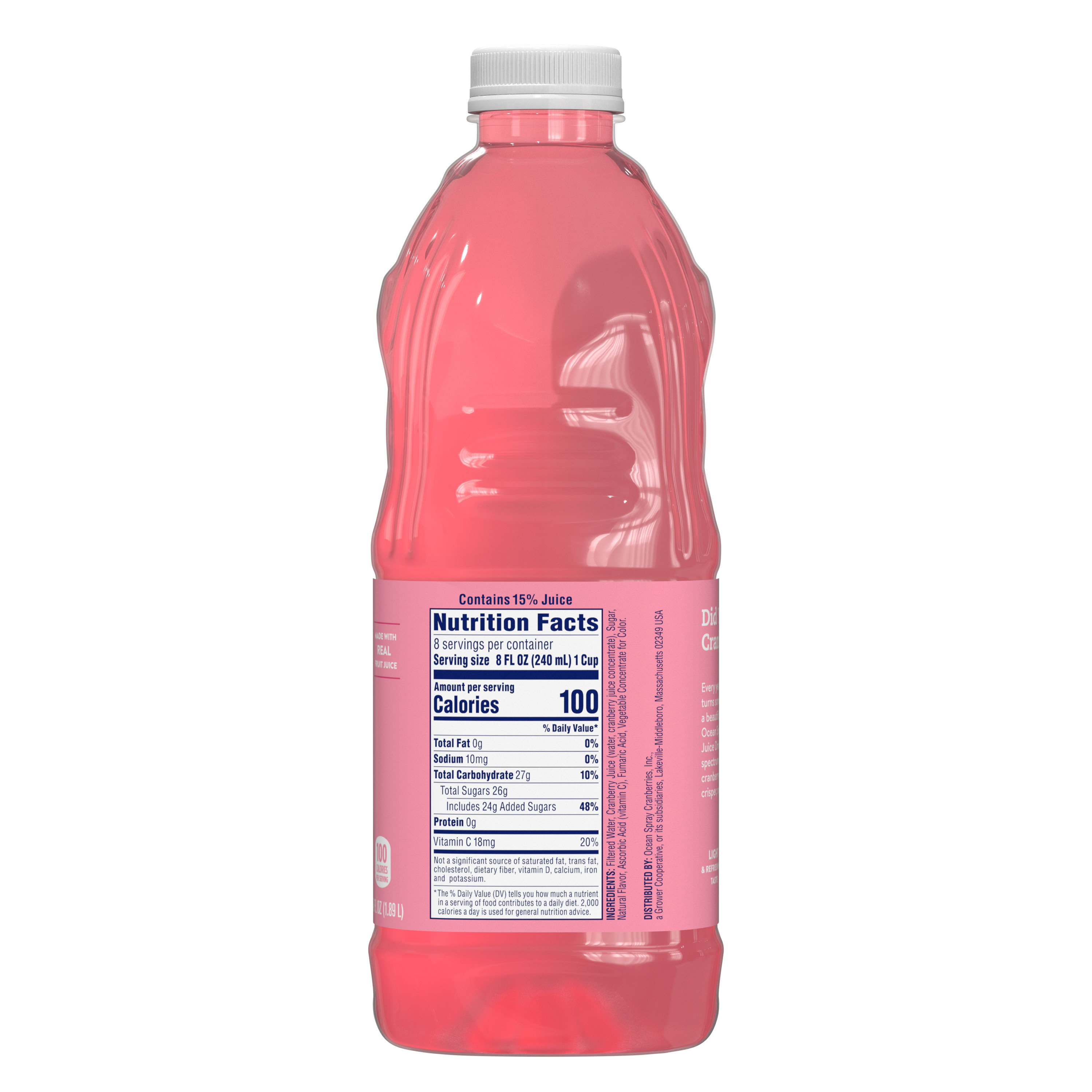 Ocean Spray® Pink Cranberry Juice Cocktail, 64 Fl Oz Bottle