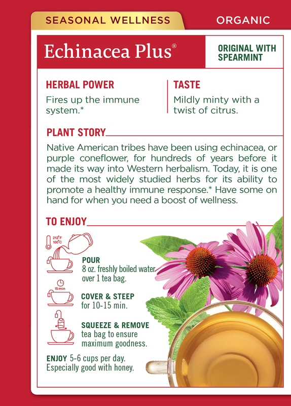 Organic Echinacea Plus, Caffeine Free Herbal Tea | Giant Eagle