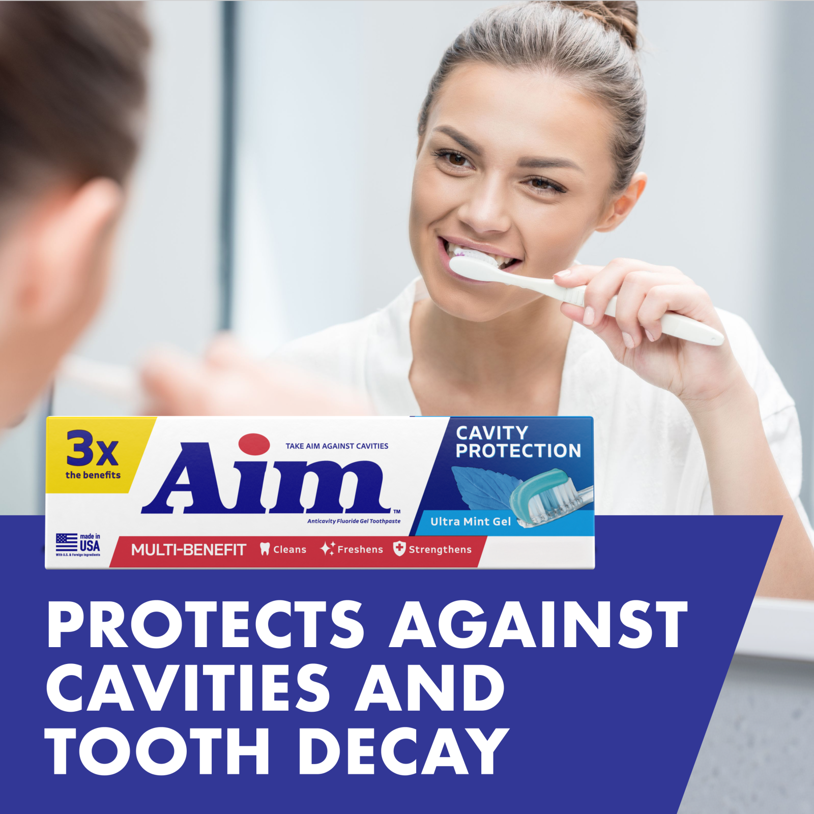 AIM Cavity Protection Toothpaste, Ultra Mint Gel, 5.5 oz | Giant