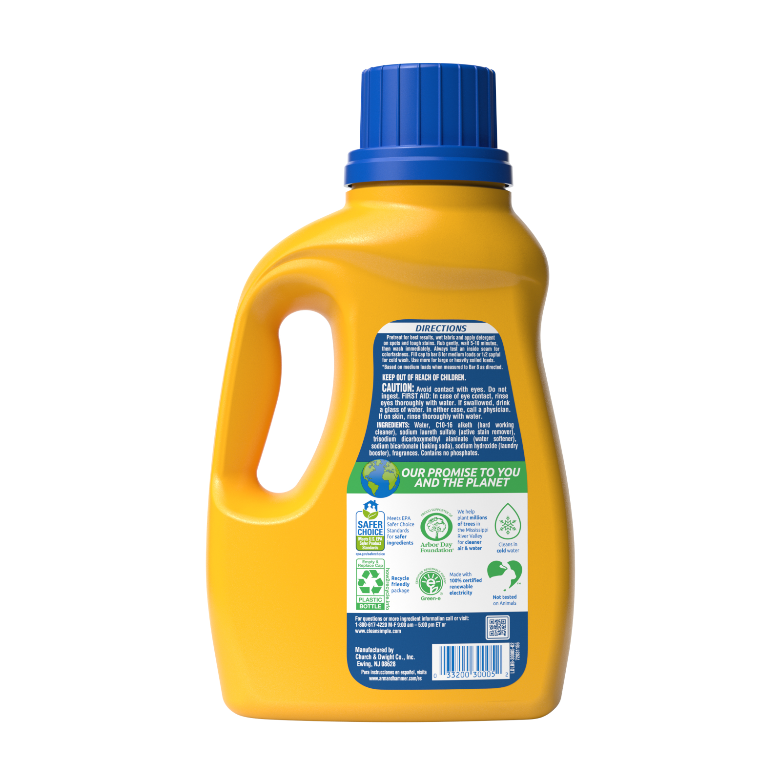 ARM & HAMMER Clean Simple, 35 Loads Liquid Laundry Detergent, 45.5