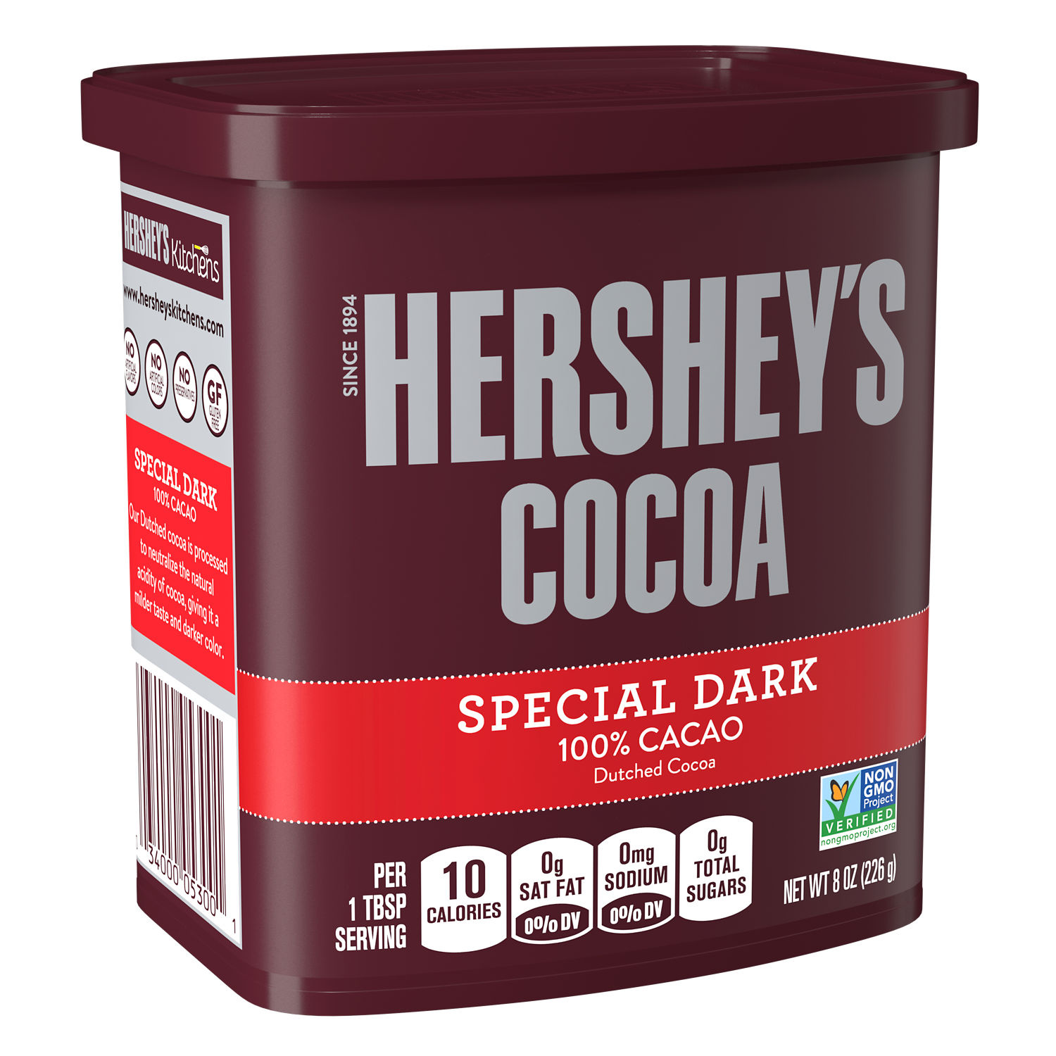 HERSHEY'S SPECIAL DARK Dutched Cocoa Powder Can, 8 oz