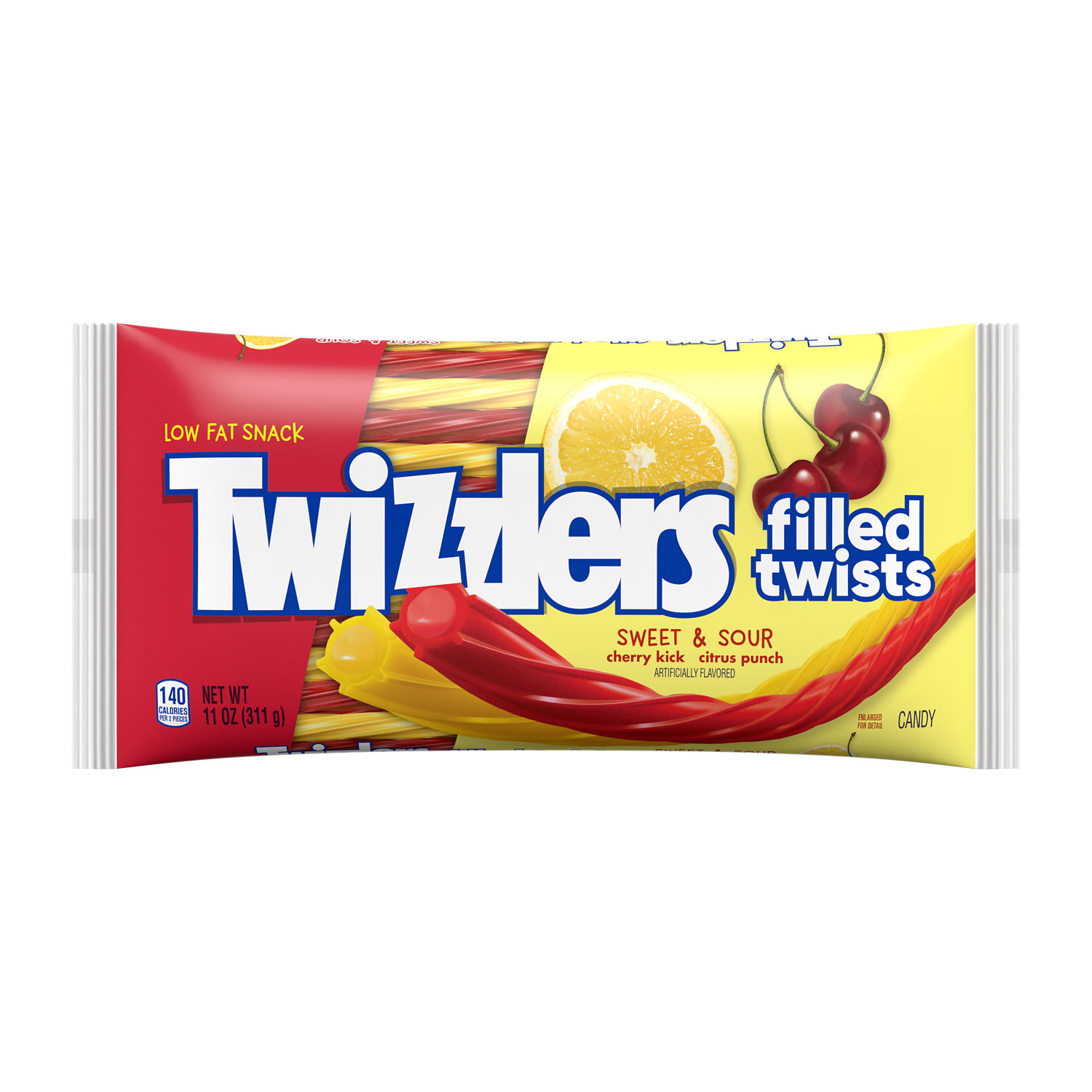 TWIZZLERS Filled Twists Cherry Kick and Citrus Punch