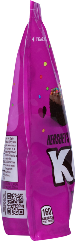 HERSHEY'S KISSES Rainbow Brownie Flavored Candy Share Pack, 9 oz