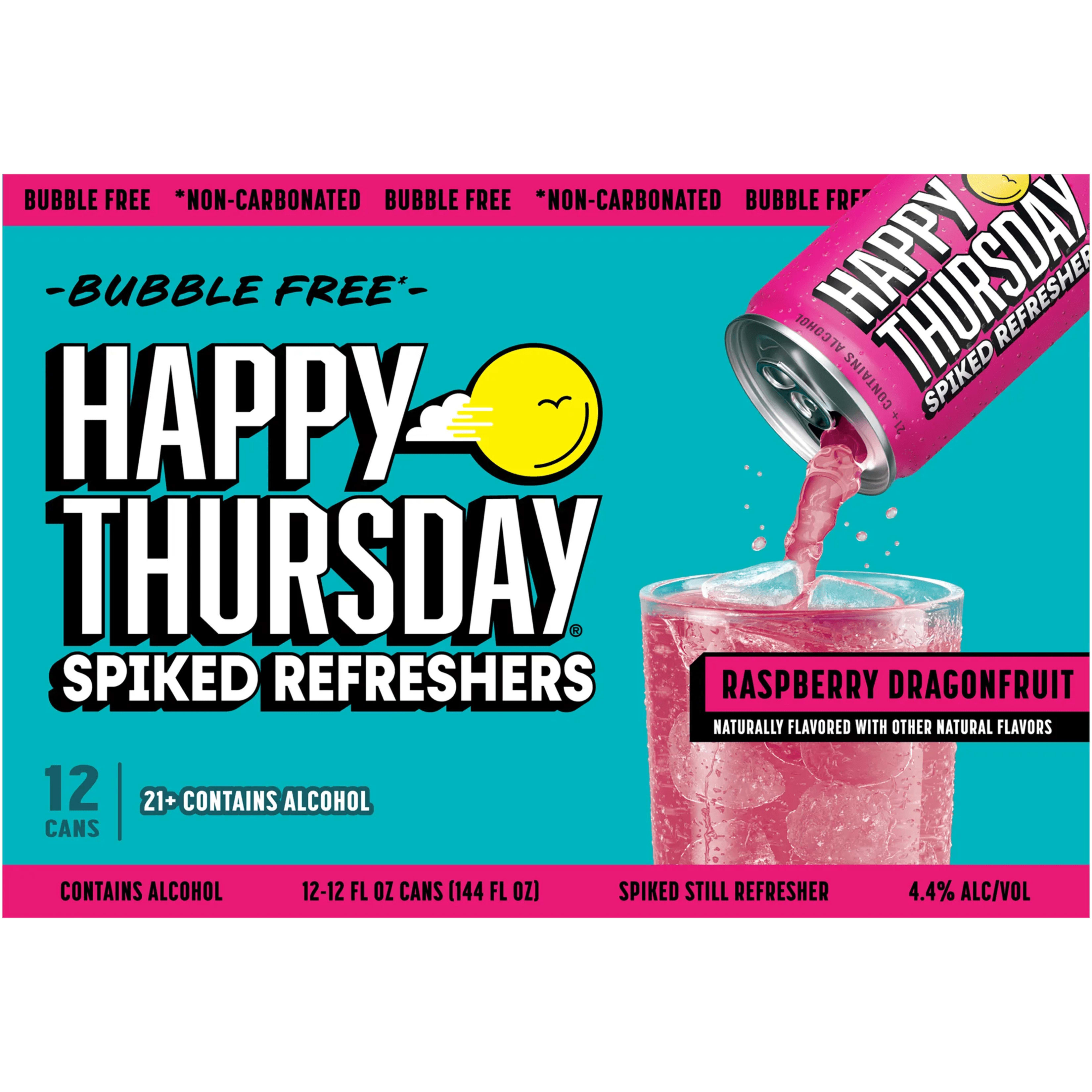 Happy Thursday Raspberry Dragonfruit Spiked Refreshers 4.4% ABV