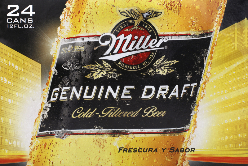 Miller Genuine Draft Beer American Style Light Lager, 24 Pack, 12